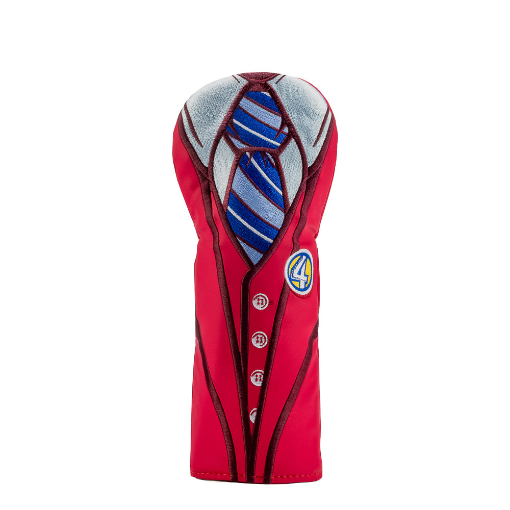 Rewind Golf x Anchorman officially licensed Stay Classy San Diego Red Suit and Pin movie themed red fairway wood golf headcover.