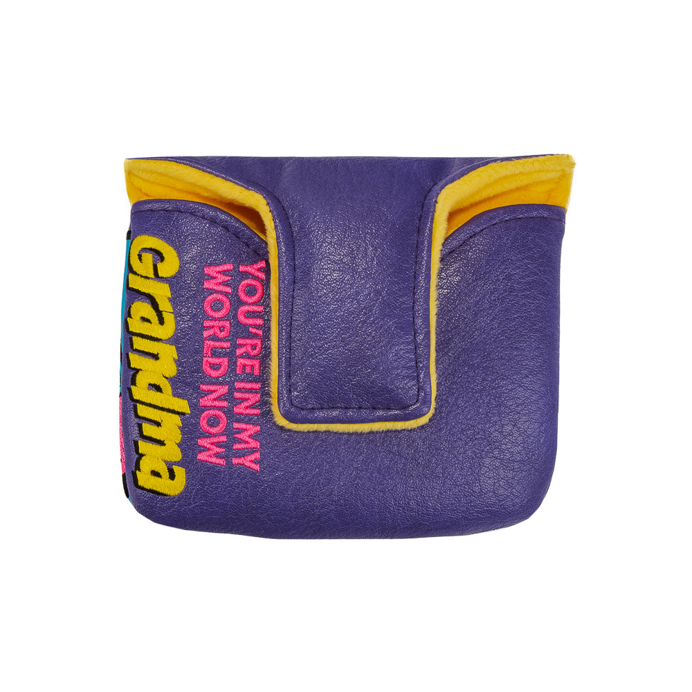 Rewind Golf x Happy Gilmore officially licensed You're In My World Now Grandma mallet putter golf headcover.