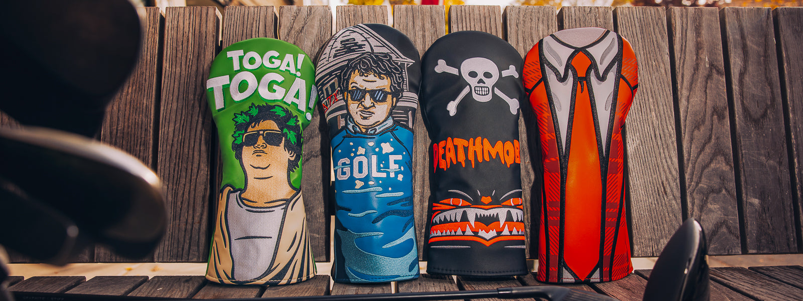Rewind Golf x Animal House officially licensed movie themed golf headcovers.