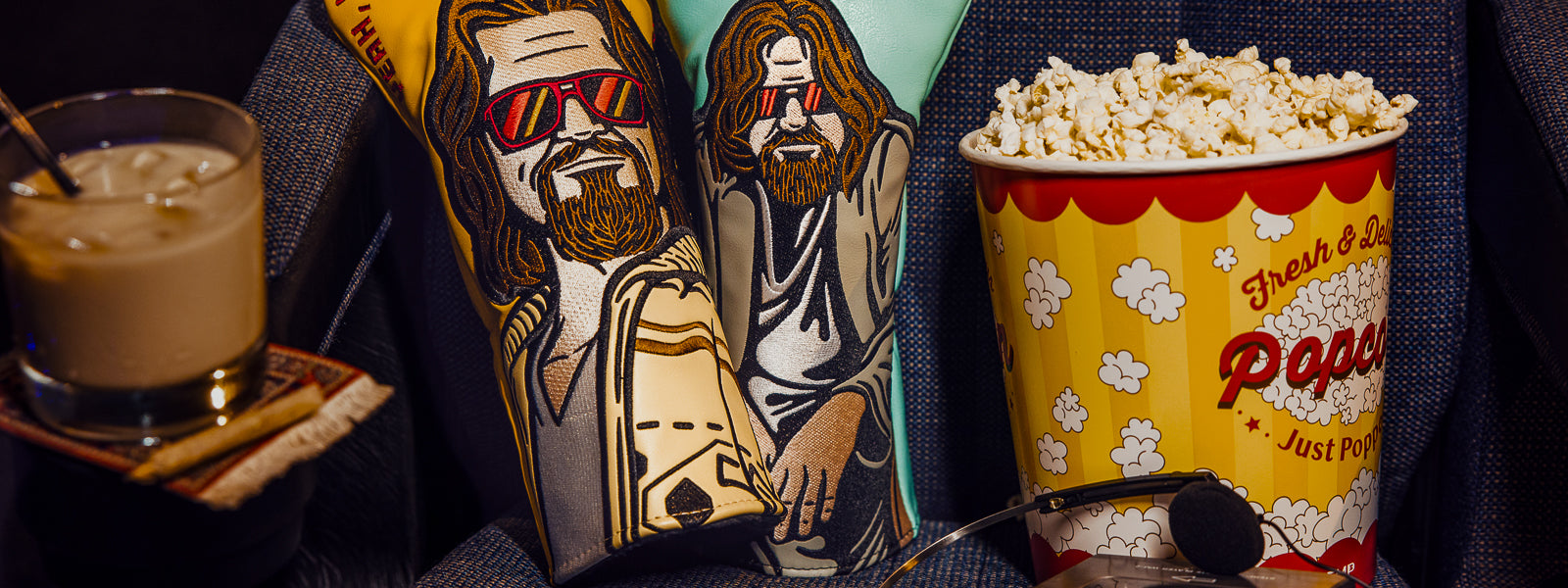 Rewind Golf x The Big Lebowski officially licensed movie themed golf headcovers.