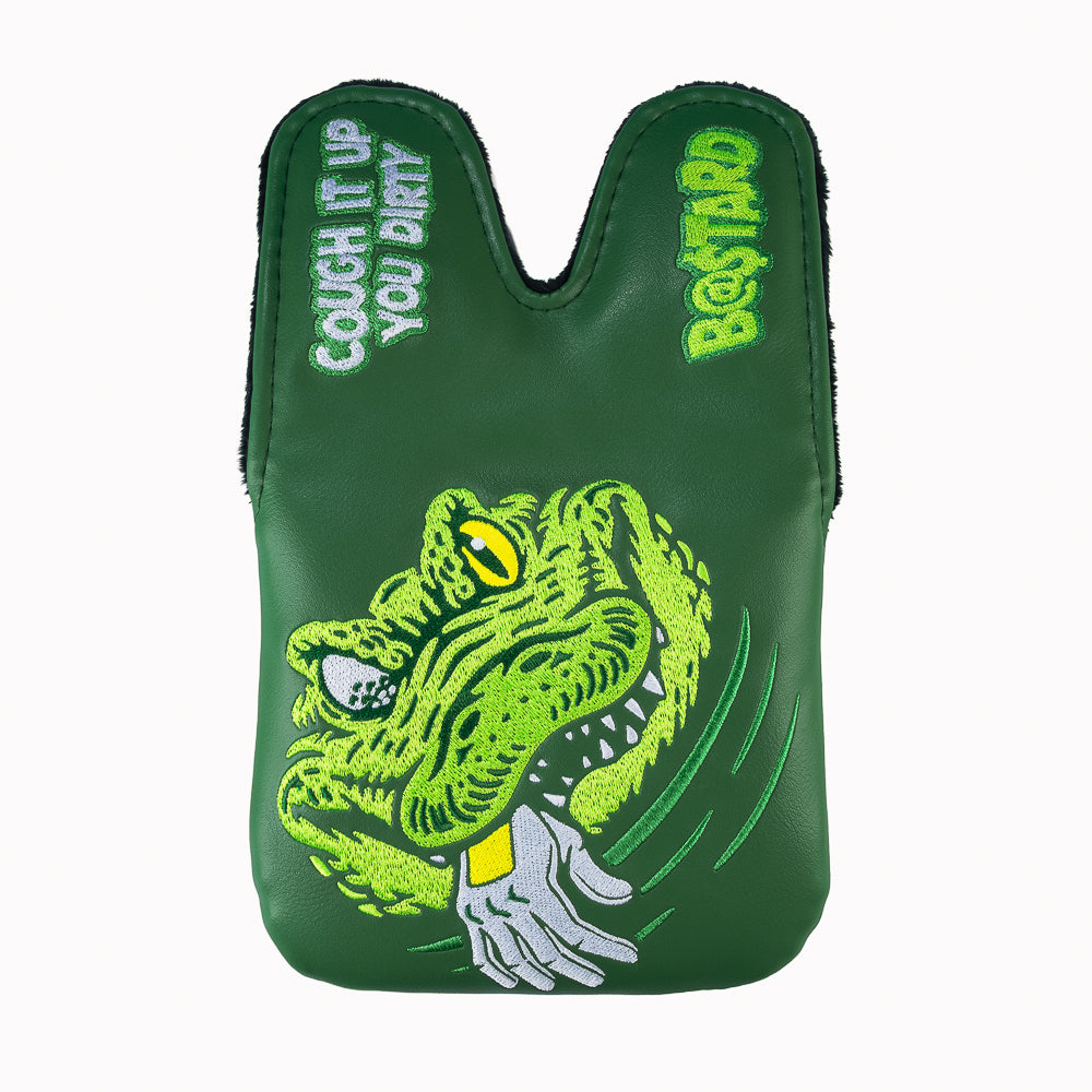 Rewind Golf x Happy Gilmore Cough It Up you dirty bastard gator themed center shaft XL mallet golf headcover.