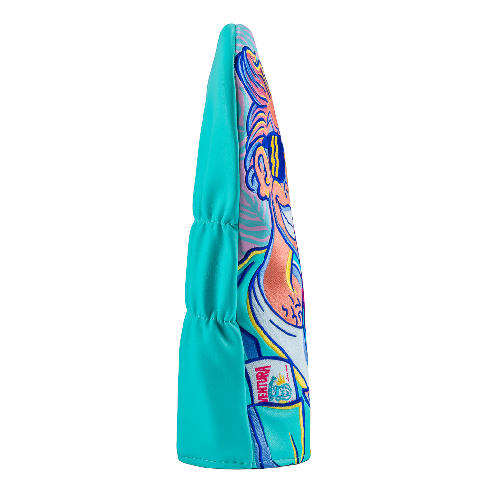 Driver headcover with colorful illustrated character and Allrighty Then text