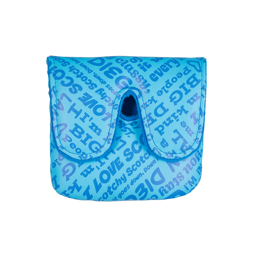 Blue Anchorman large center shaft mallet cover with Channel 4 logo.