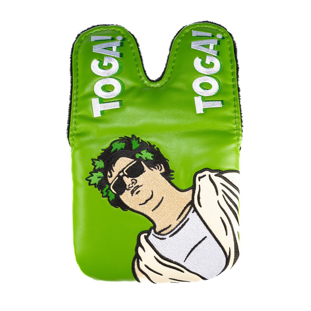 Rewind Golf x Animal House official Toga themed green center shaft XL mallet golf headcover.