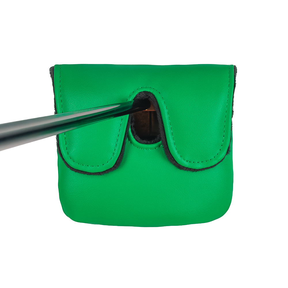 Green Callahan Auto Parts large CS mallet cover with white logo.