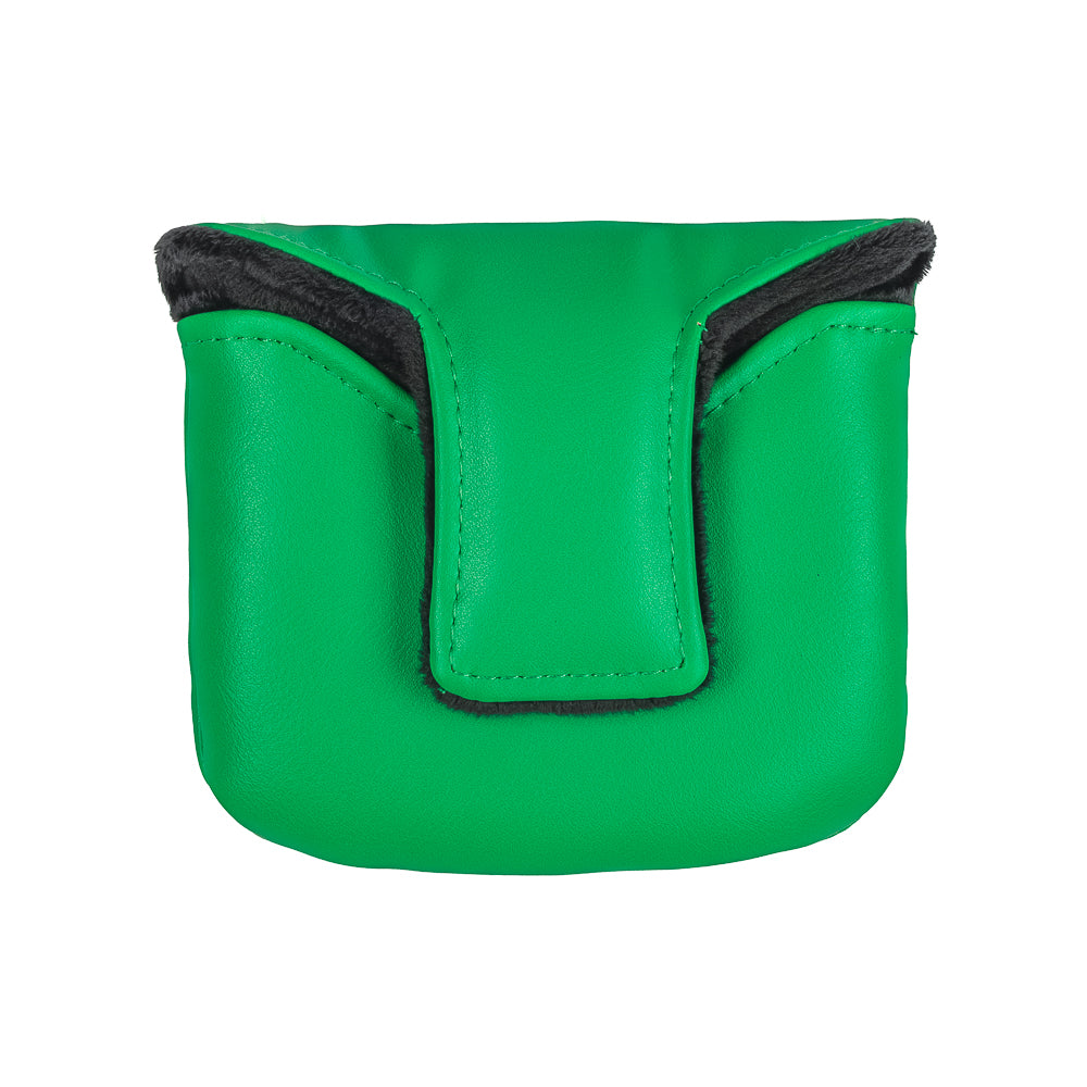 Green Callahan Auto Parts mallet cover with logo.