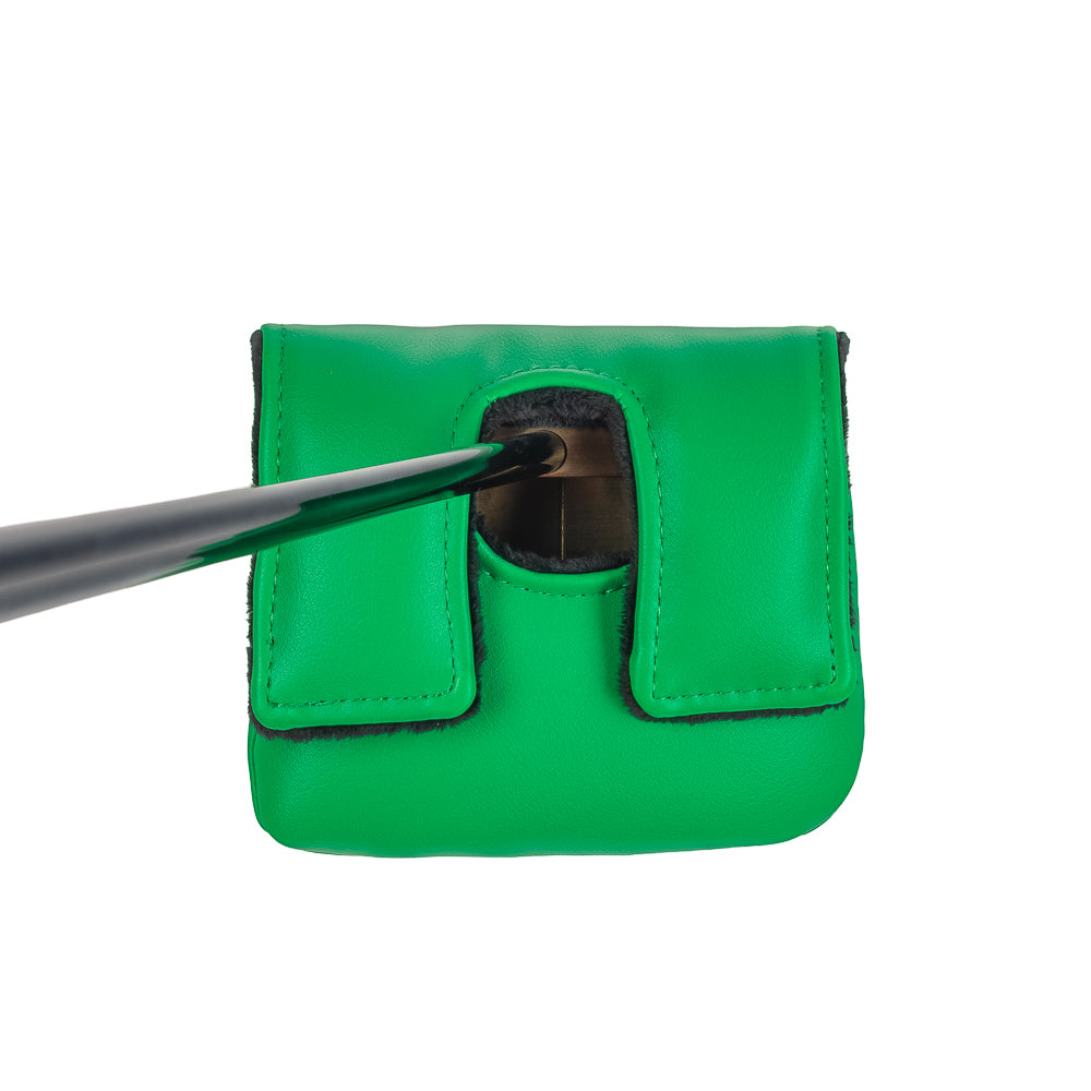 Green Callahan Auto Parts small CS mallet cover with logo.
