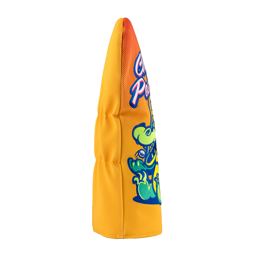 Happy Gilmore Chubbs Peterson Golf Academy officially licensed orange and yellow driver golf headcover.