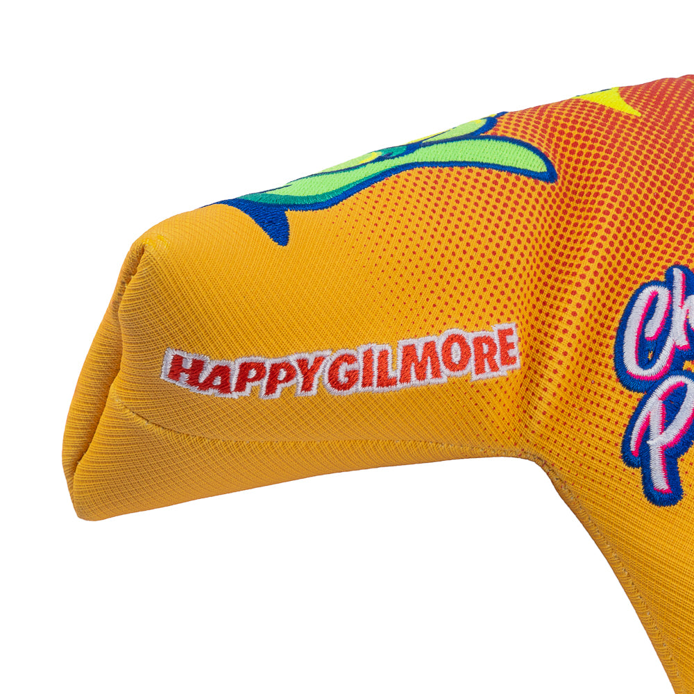 Rewind Golf x Happy Gilmore Chubbs Peterson Golf Academy orange and yellow officially licensed blade golf headcover.