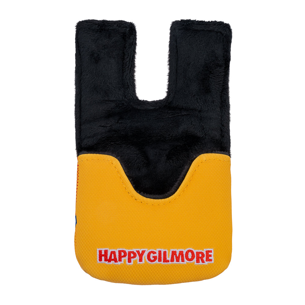 Rewind Golf x Happy Gilmore official Chubbs Peterson Golf Academy orange and yellow gator themed center shaft mallet golf headcover.
