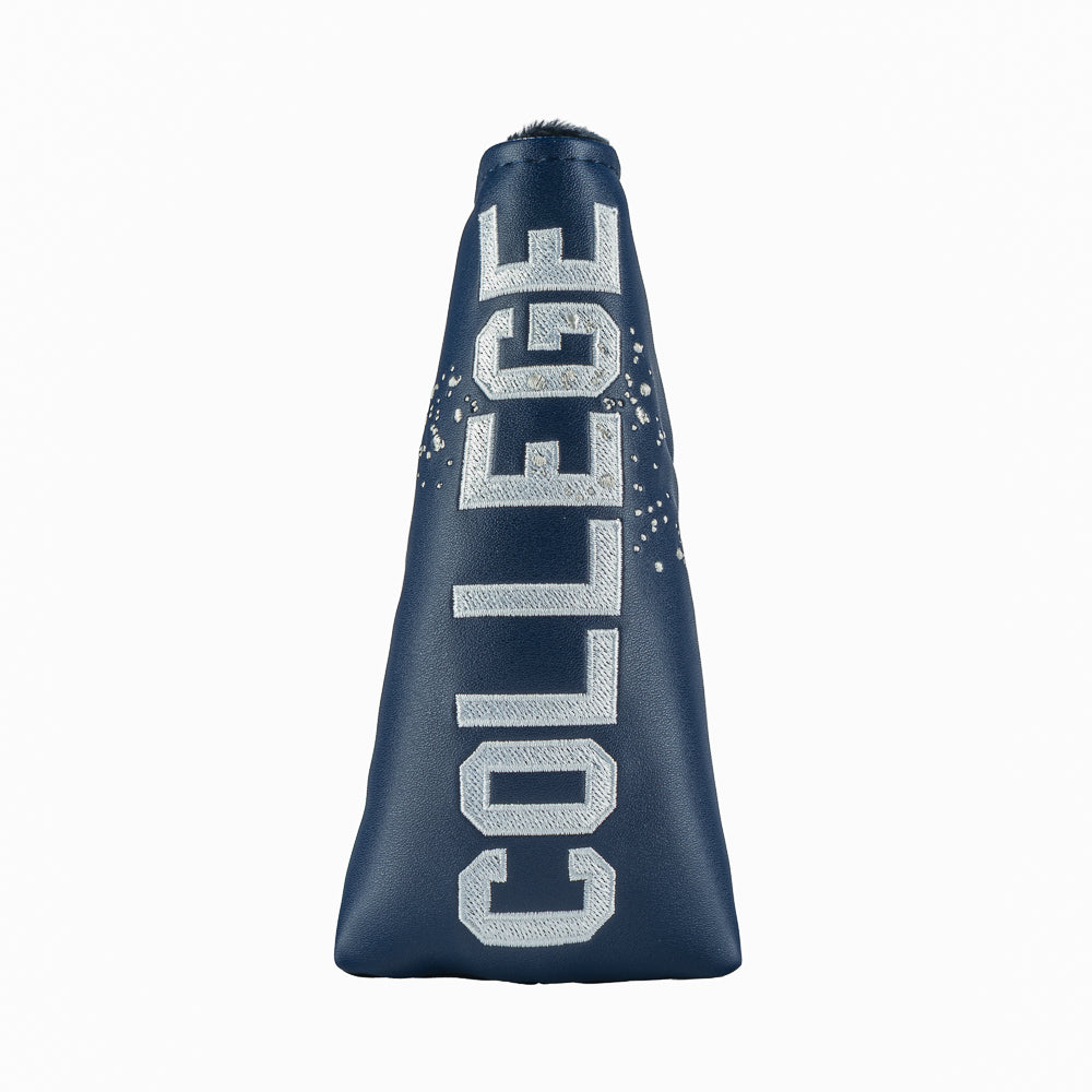 Rewind Golf x Animal House College blue blade golf headcover with 'COLLEGE' text.