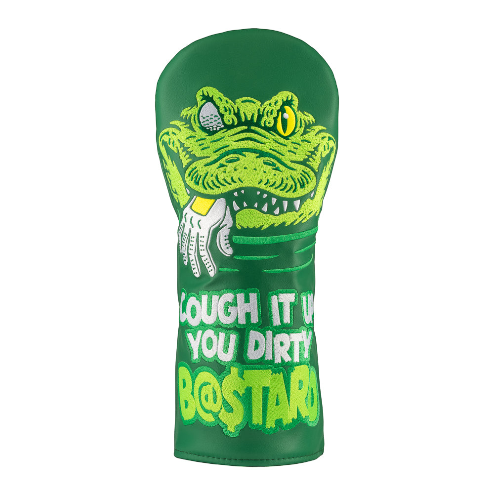 Rewind Golf Happy Gilmore officially licensed Cough It Up green gator themed driver golf headcover.