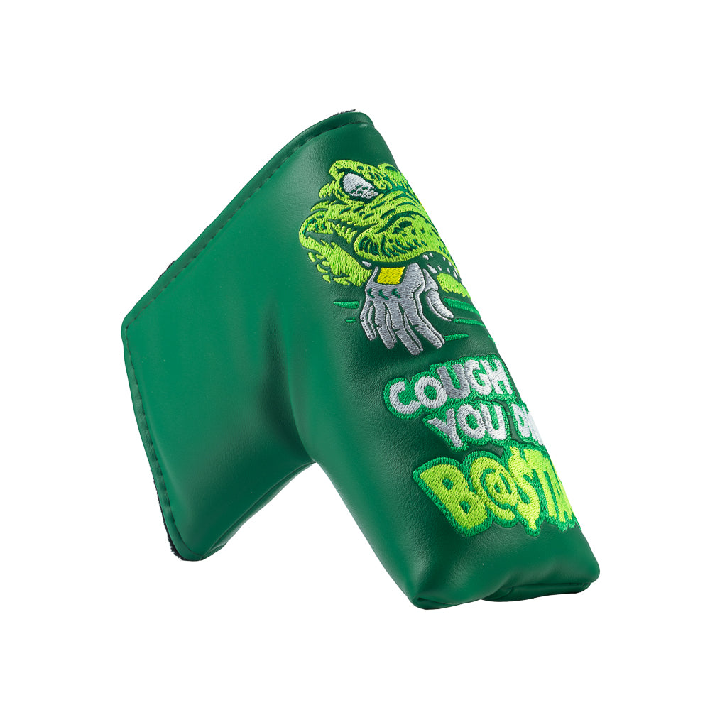 Rewind Golf x Happy Gilmore official Cough It Up green alligator themed blade putter golf headcover.