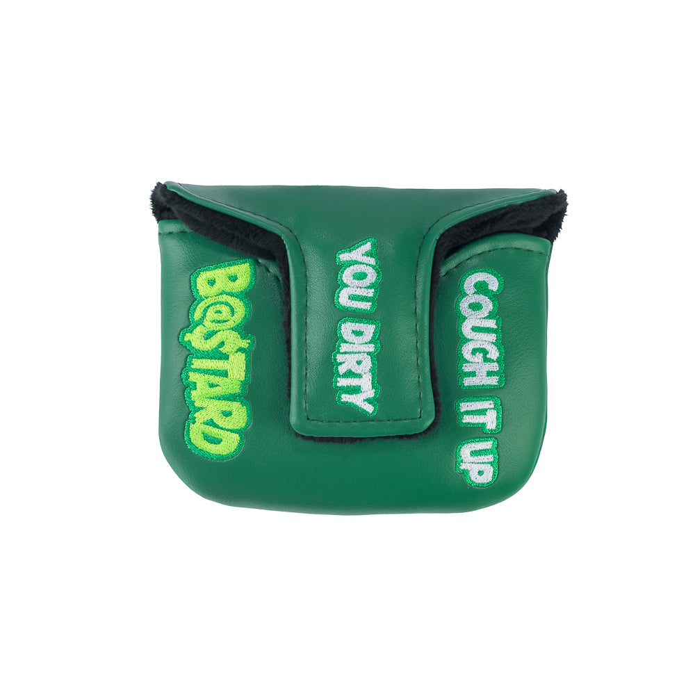 Rewind Golf x Happy Gilmore official Cough It Up green mallet golf headcover with alligator design.