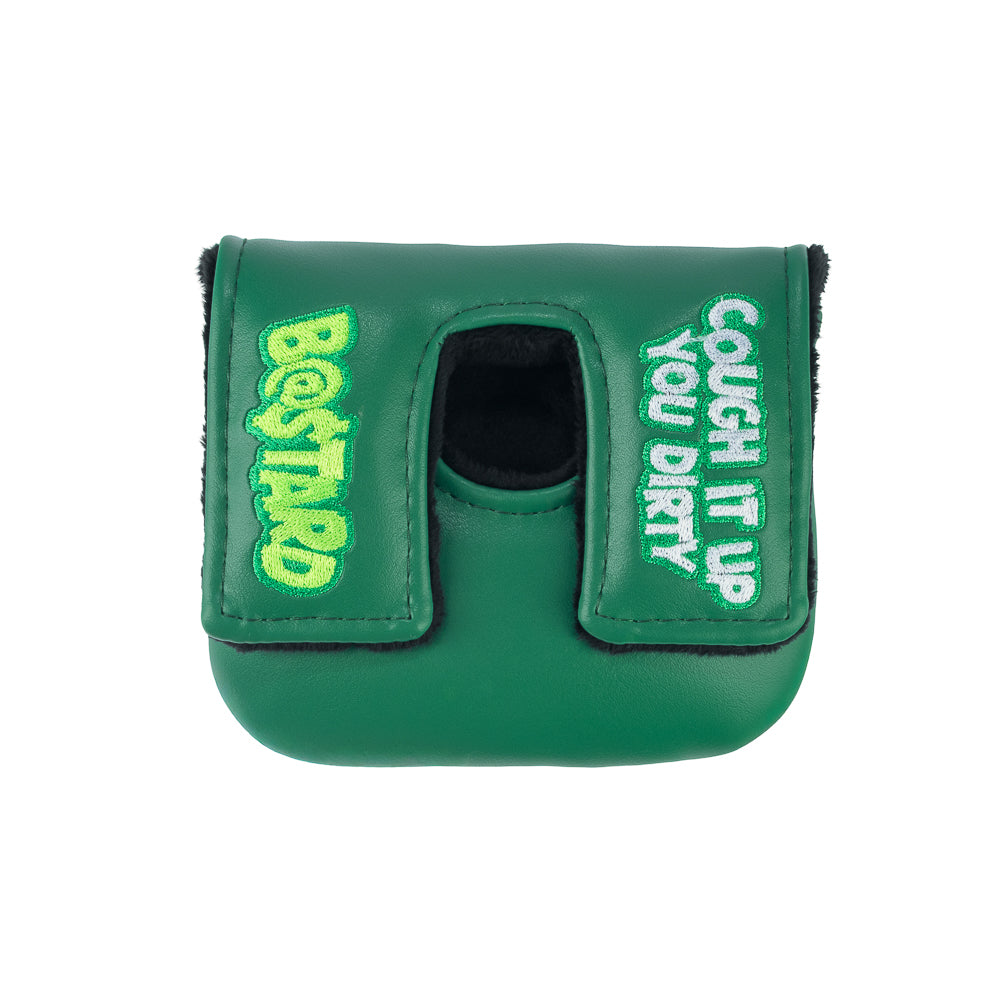Rewind Golf x Happy Gilmore official Cough It Up green alligator themed center shaft mallet golf headcover.
