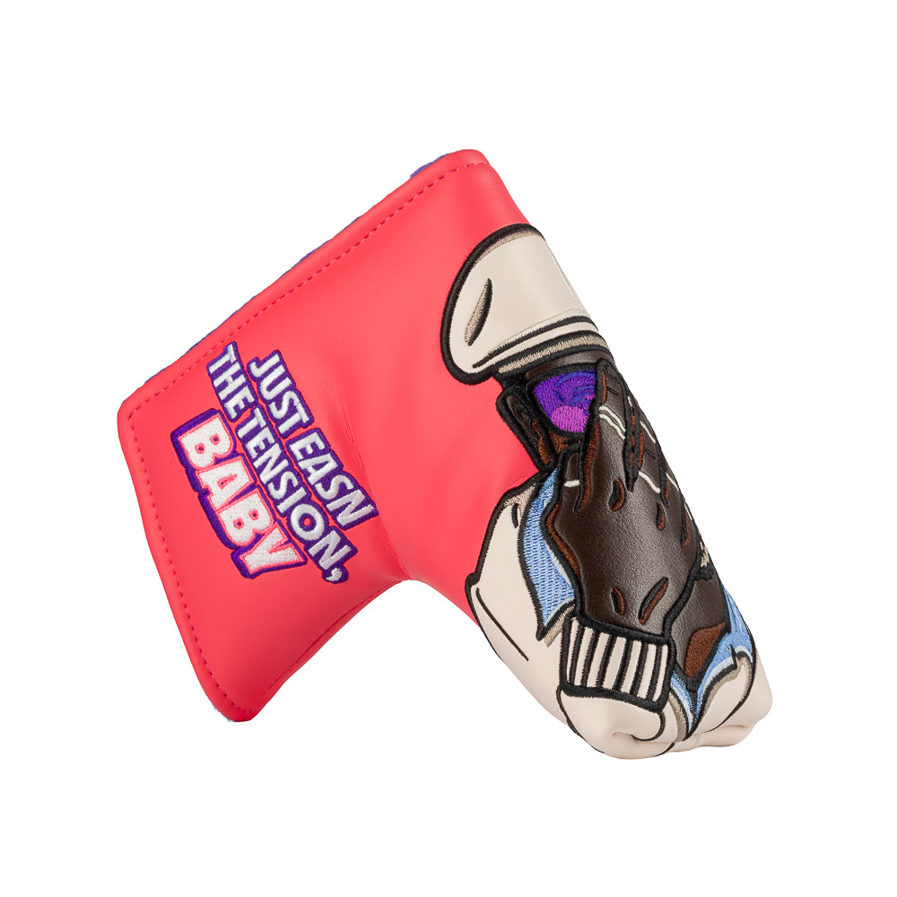 Chubbs Peterson officially licensed Happy Gilmore easn the tension, baby pink blade putter golf headcover.