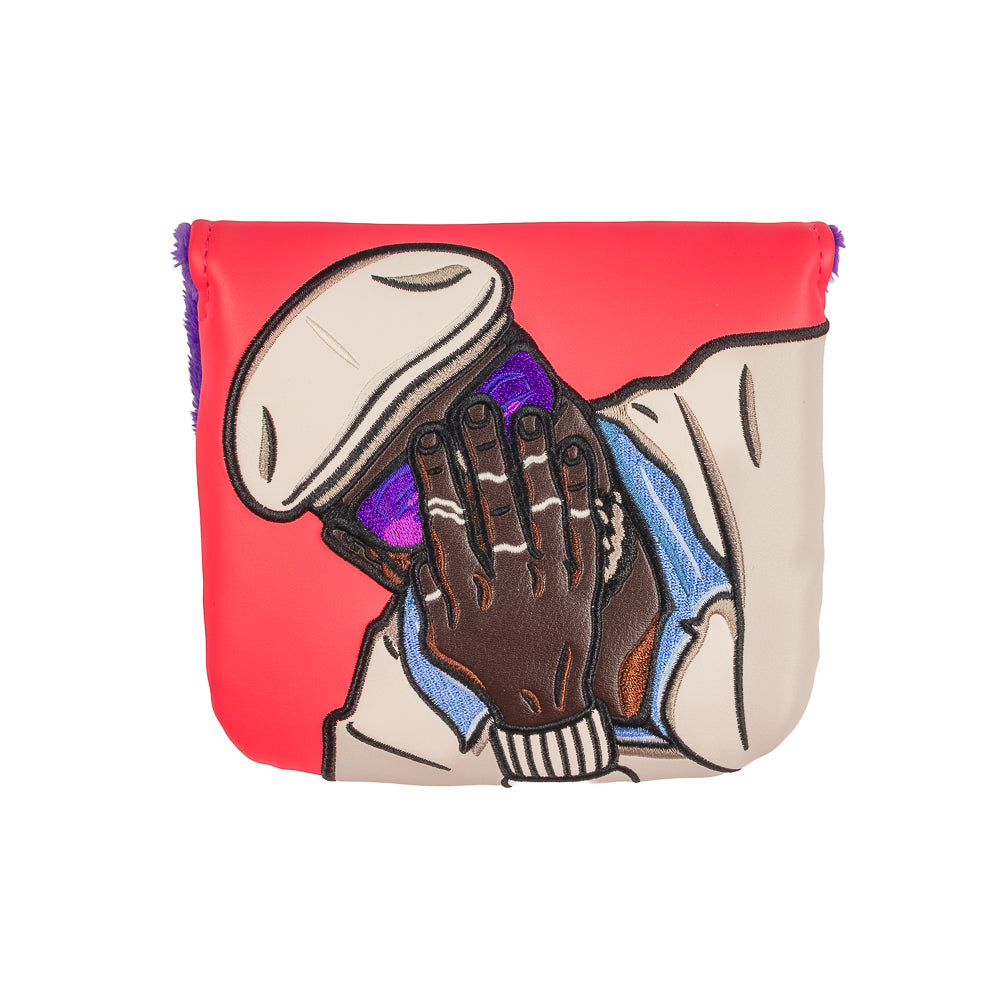 Happy Gilmore official Chubbs Peterson pink Easn The Tension, Baby themed XL center shaft mallet putter headcover.