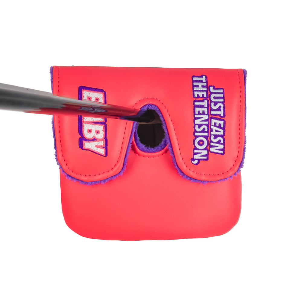 Happy Gilmore official Chubbs Peterson pink Easn The Tension, Baby themed XL center shaft mallet putter headcover.