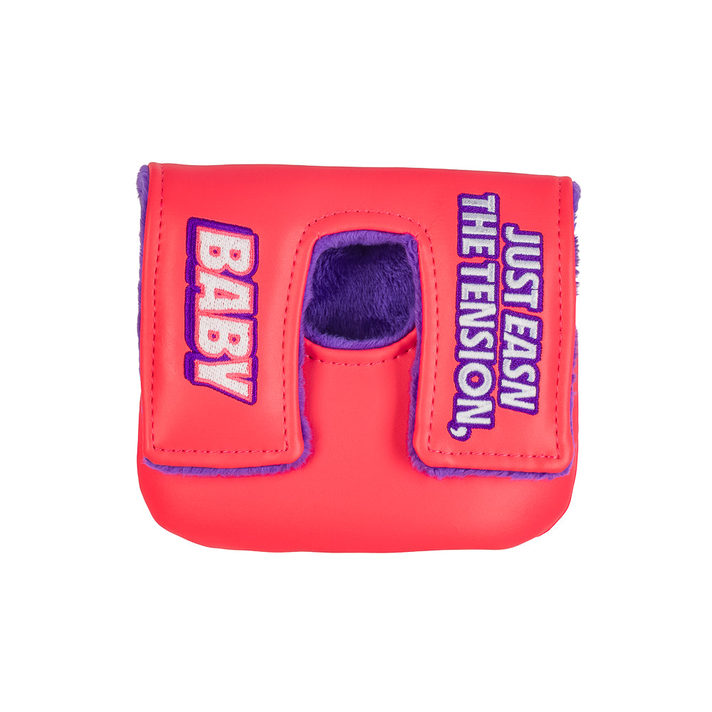 Happy Gilmore Chubbs Peterson Easn The Tension, Baby pink center shaft mallet golf headcover.