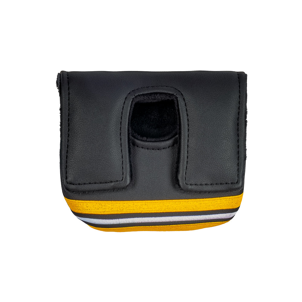 Happy Gilmore 18 Jersey Black and yellow officially licensed center shaft mallet putter headcover.