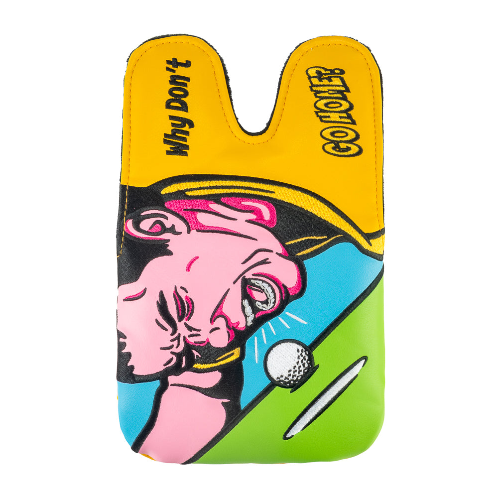 Rewind Golf x Happy Gilmore official "Go Home" movie scene center shaft XL mallet golf headcover.