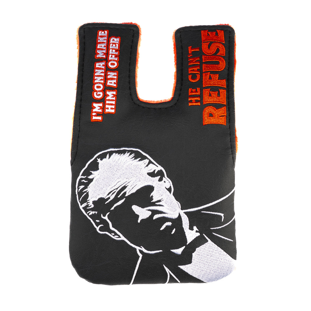 Rewind Golf x The Godfather official offer he can't refuse black and red center shaft mallet golf headcover.