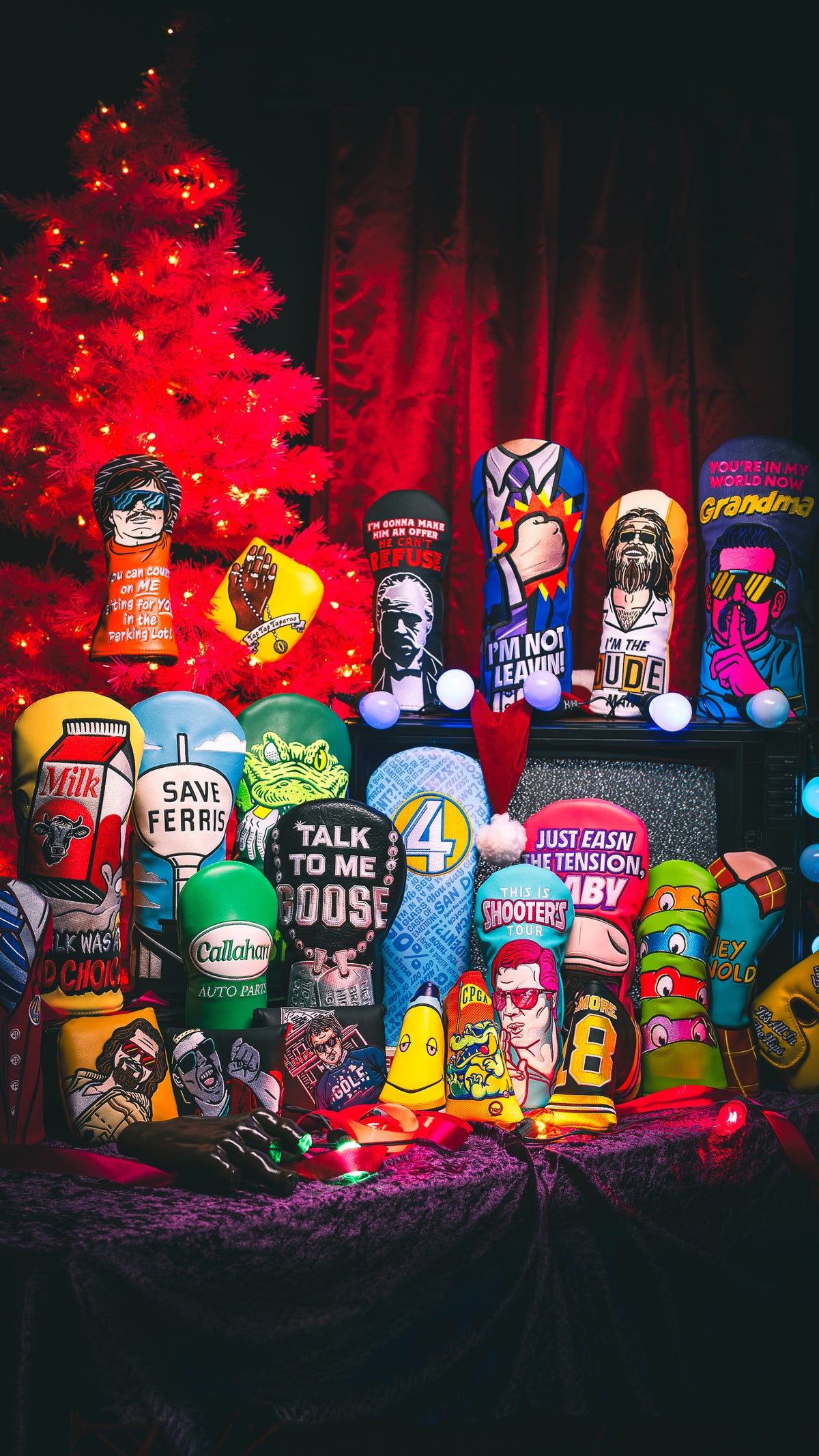 Rewind Golf officially licensed movie golf headcovers featuring iconic moments.