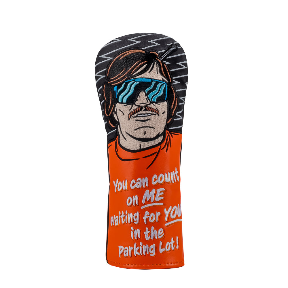 Happy Gilmore x Rewind Golf officially licensed movie themed Mr. Larson parking lot fairway wood golf headcover.