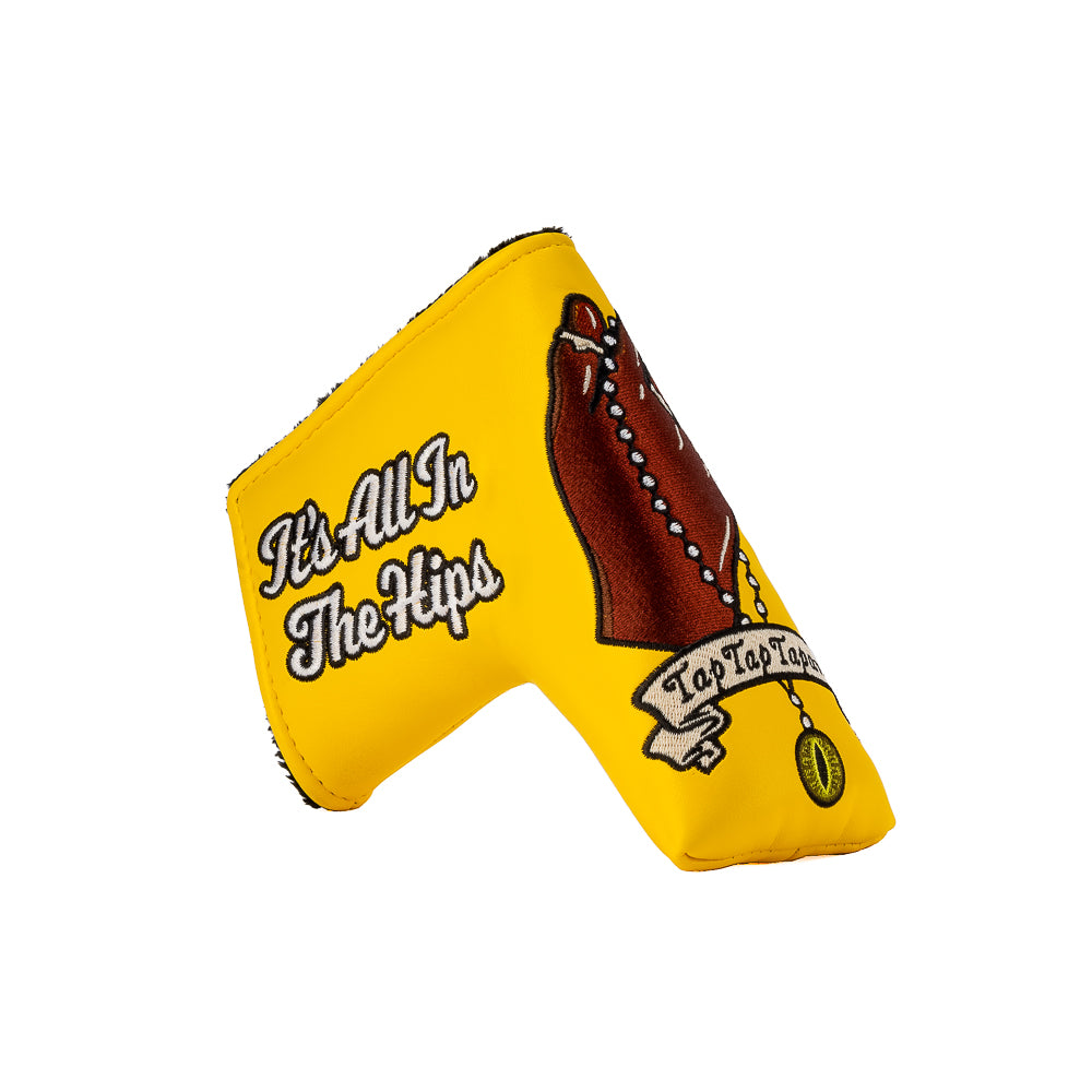 Rewind Golf x Happy Gilmore officially licensed Tap, Tap, Taparoo movie themed yellow blade golf headcover.