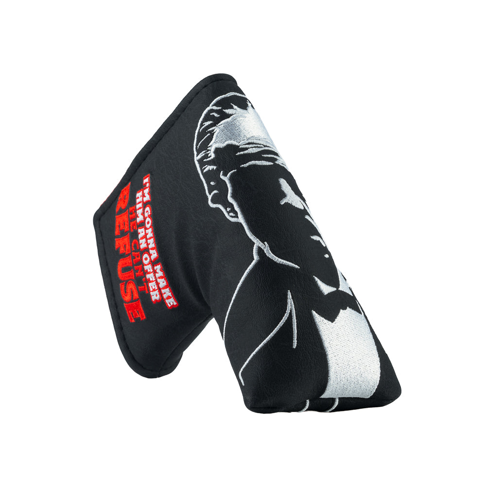 Rewind Golf x The Godfather official Offer He Can't Refuse black and red blade golf headcover.