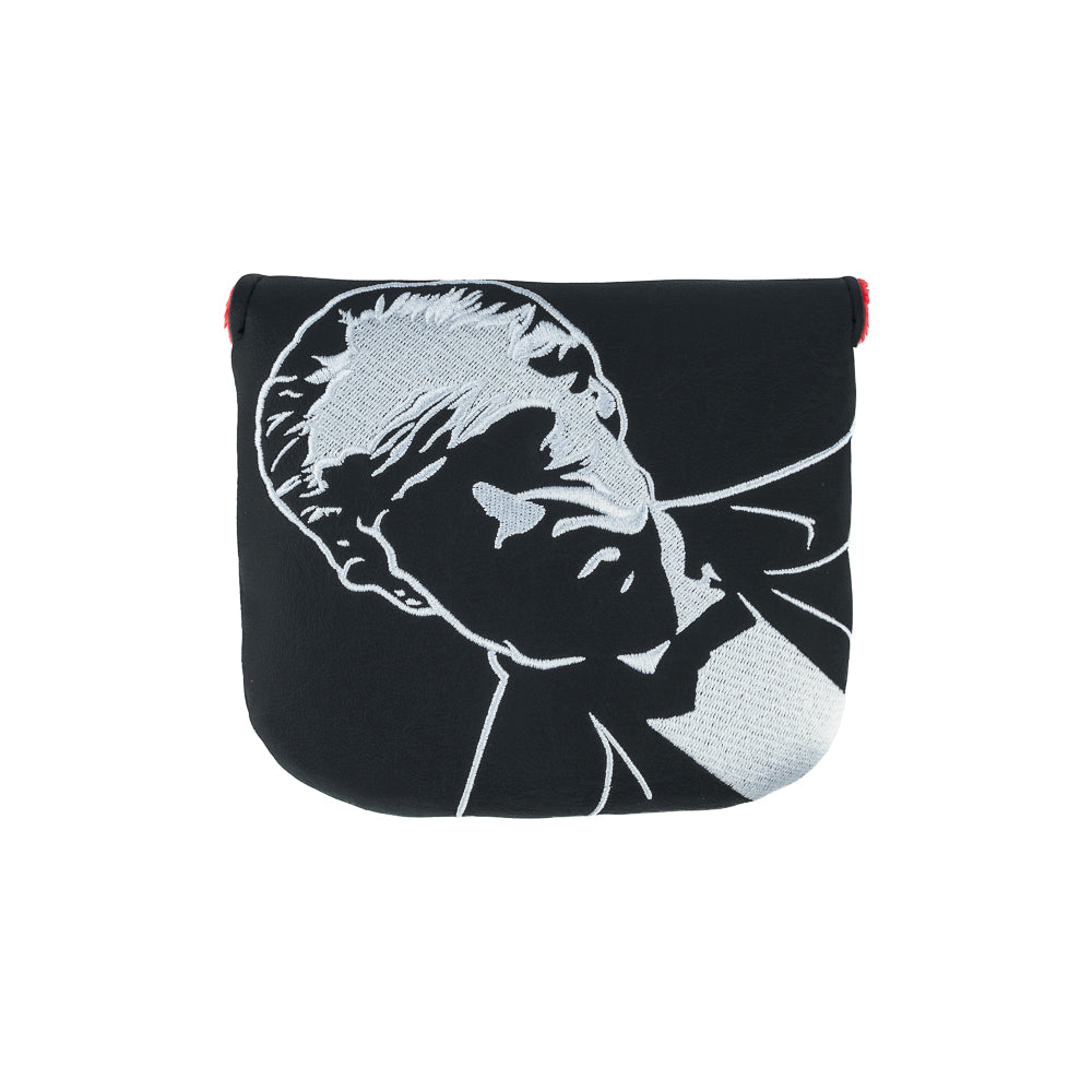 Rewind Golf x The Godfather Offer He Can't Refuse official mallet golf headcover featuring a black and white design with red fur.