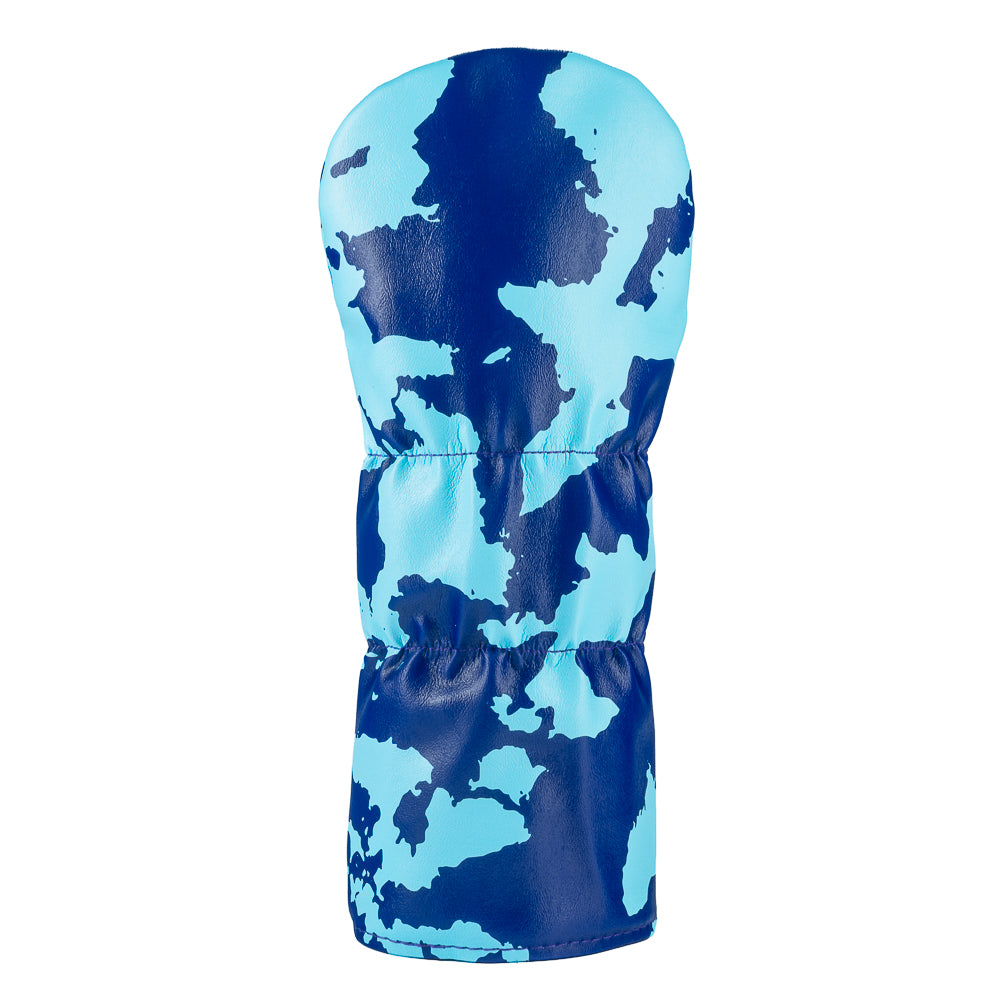 Rewind Golf x Dazed and Confused licensed Gotta Keep Livin' Man smiley face on blue camo driver golf headcover.