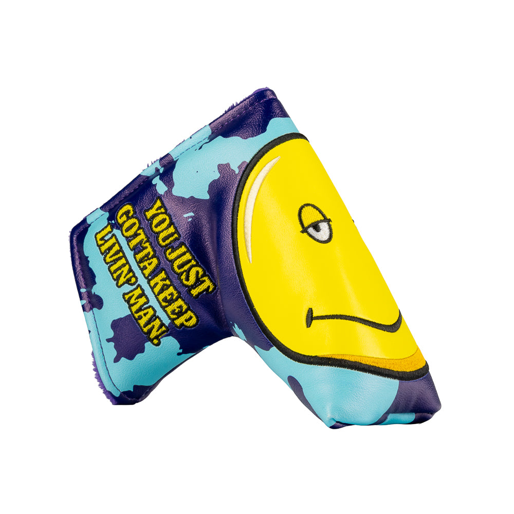 Dazed and Confused official smiley Gotta Keep Livin' Man blue camo blade golf headcover.