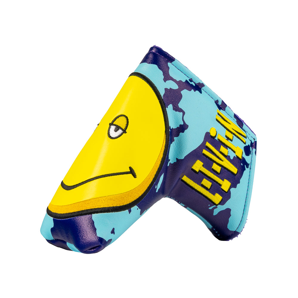 Dazed and Confused official smiley Gotta Keep Livin' Man blue camo blade golf headcover.