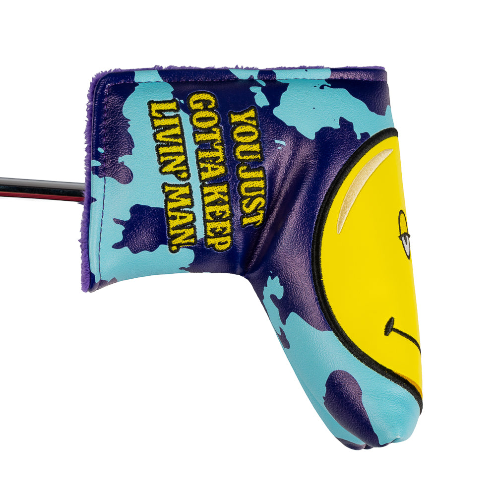 Dazed and Confused official smiley Gotta Keep Livin' Man blue camo blade golf headcover.