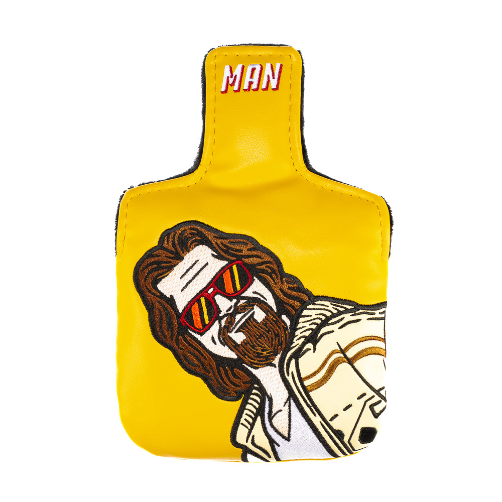 Rewind Golf x The Big Lebowski official yellow Your Opinion Man The Dude mallet golf headcover.