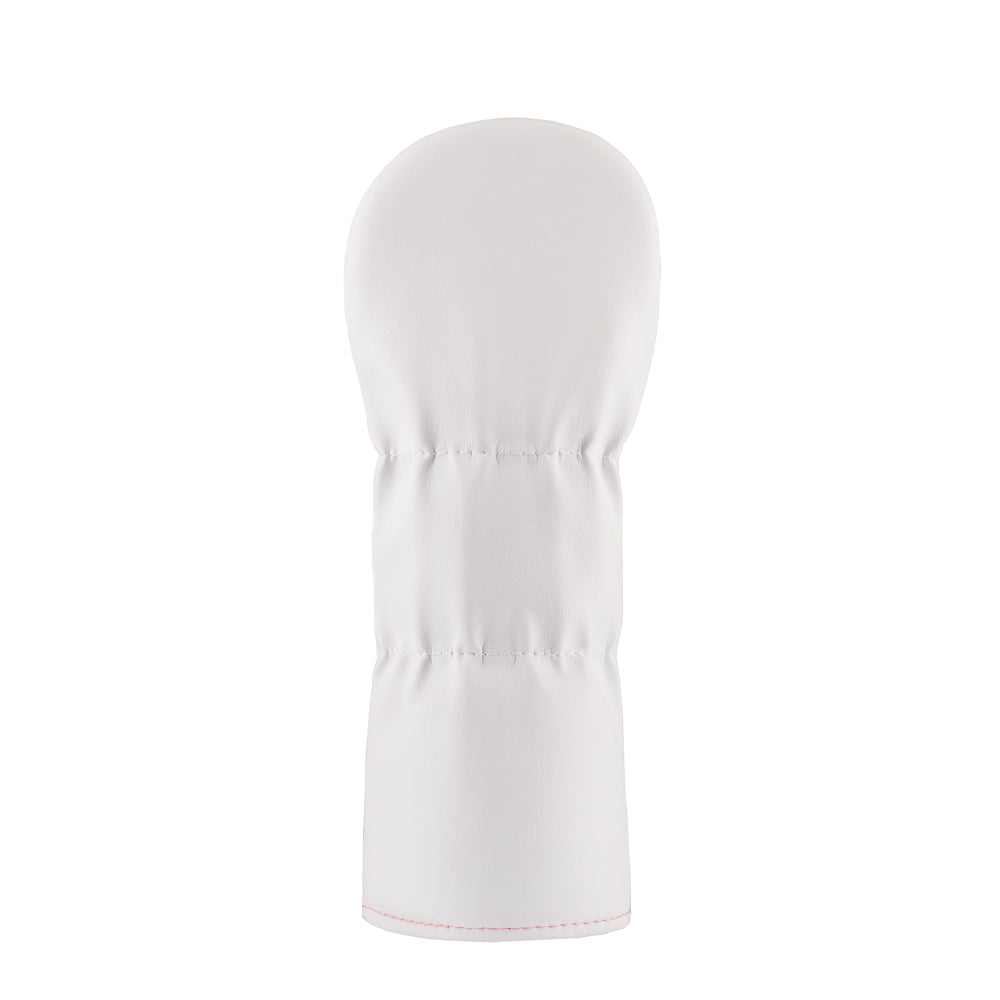 Pink Helga fairway cover with “Move It Football Head” quote.