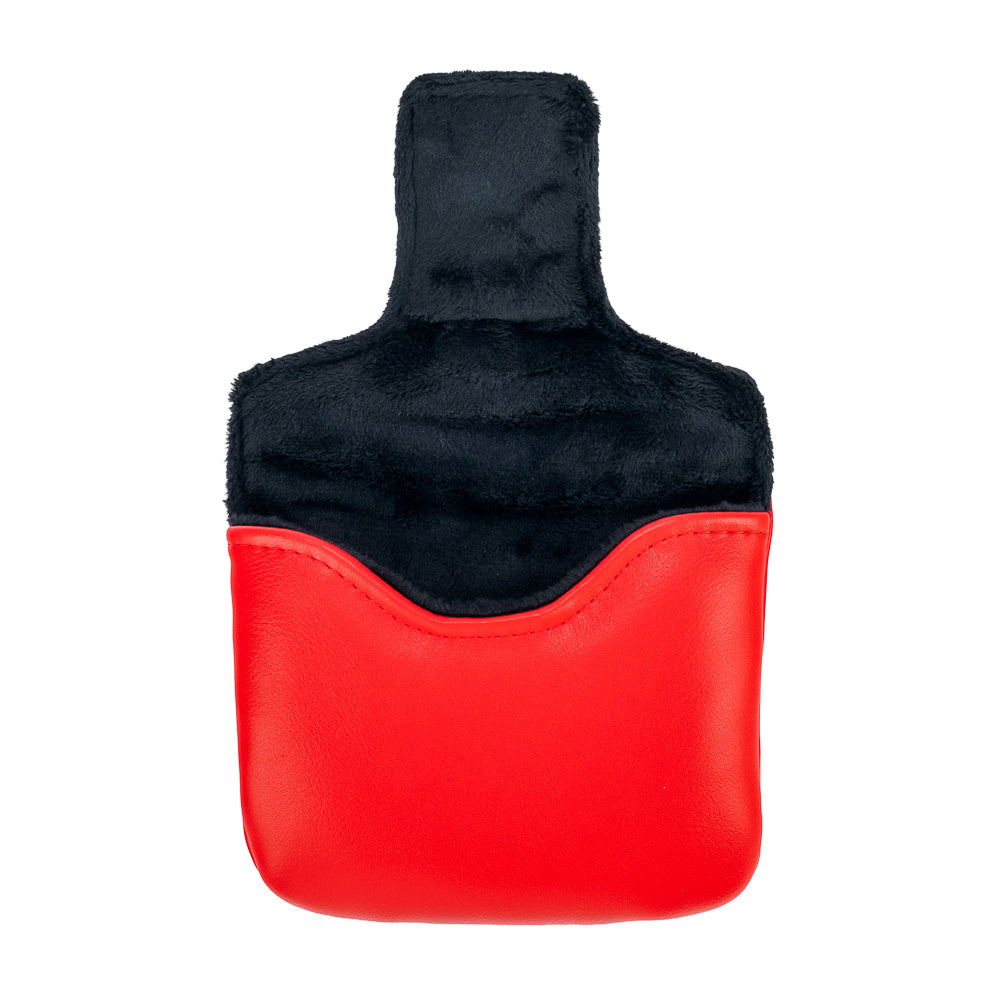 Rewind Golf x Ferris Bueller's Day Off official NRVOUS licensed plate themed mallet golf headcover on red material. 
