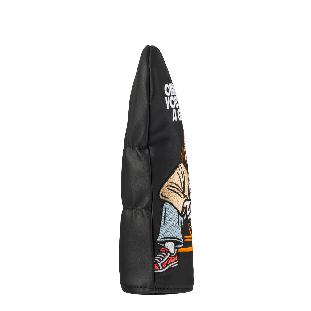 Big Lebowski official fairway wood golf headcover with obviously you're not a golfer embroidered over the dude.