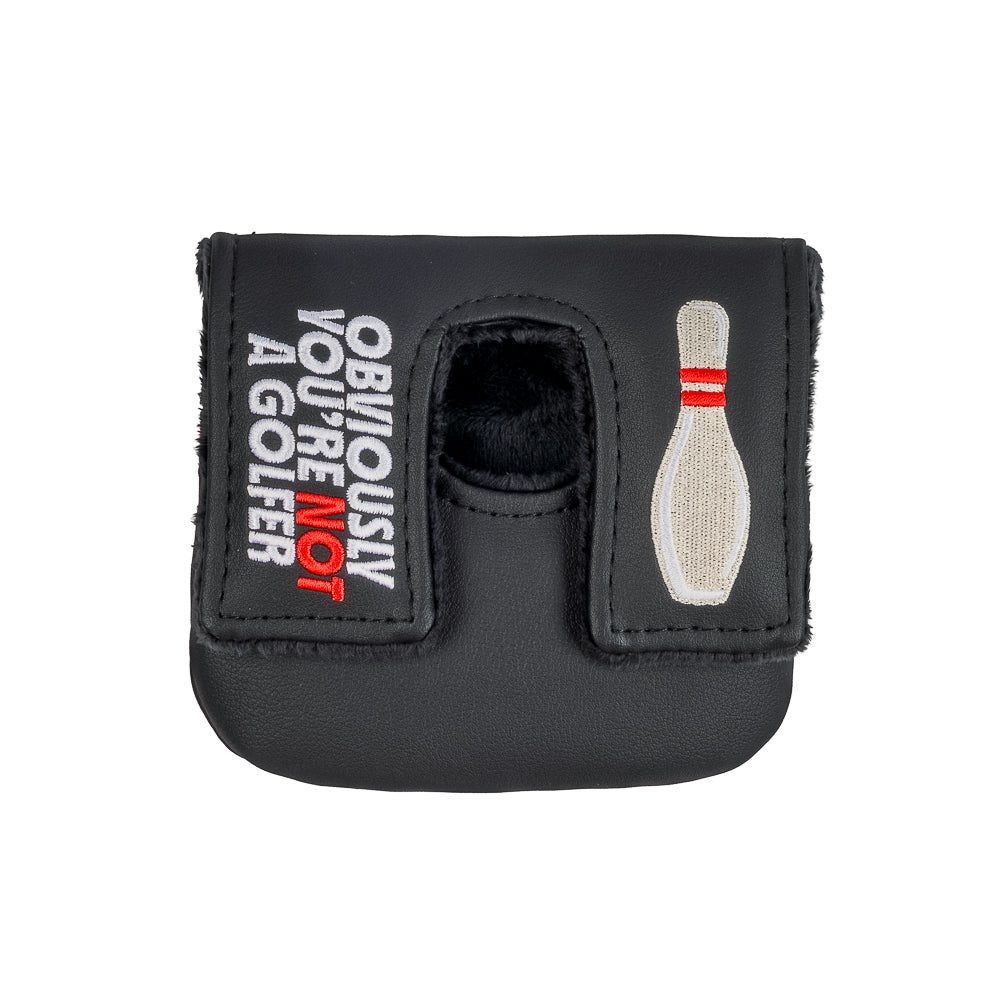 Big Lebowski official Not A Golfer black and embroidered the dude center shafted mallet golf headcover.