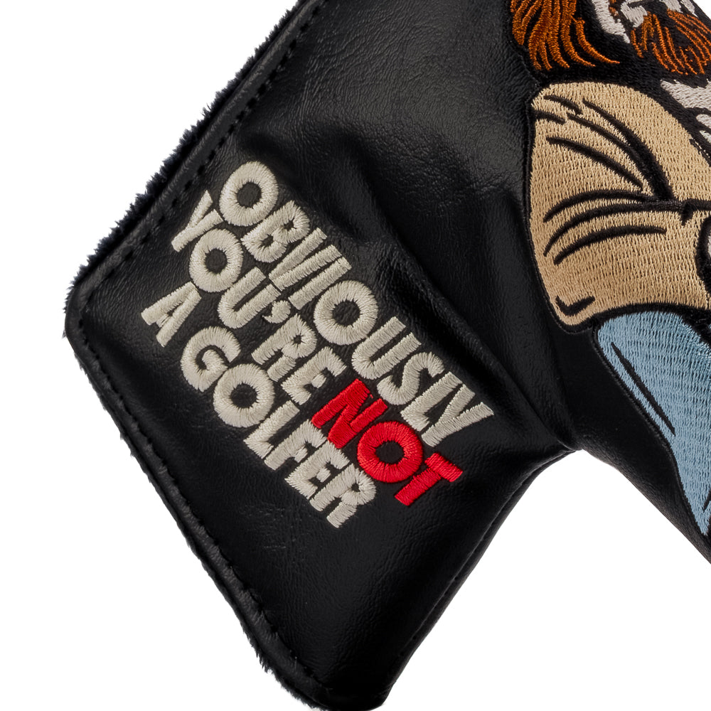 Rewind Golf x Big Lebowski Obviously You're Not A Golfer movie themed officially licensed blade golf headcover.