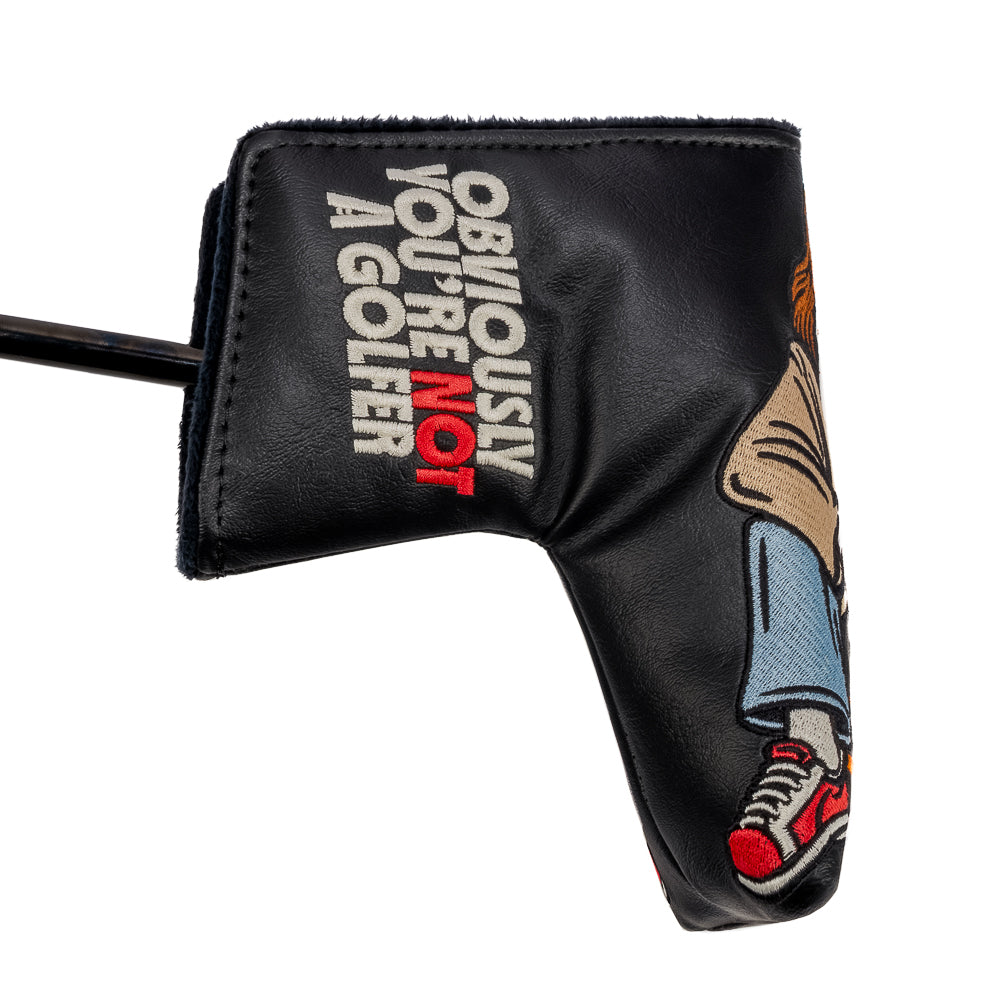 Rewind Golf x Big Lebowski Obviously You're Not A Golfer movie themed officially licensed blade golf headcover.