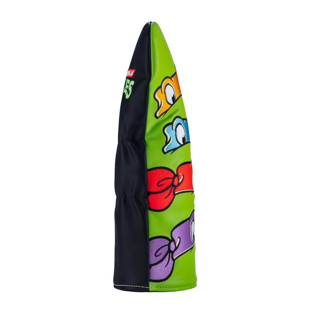 Rewind Golf x TMNT stacked ninja turtles peepers officially licensed green and black driver golf headcover.