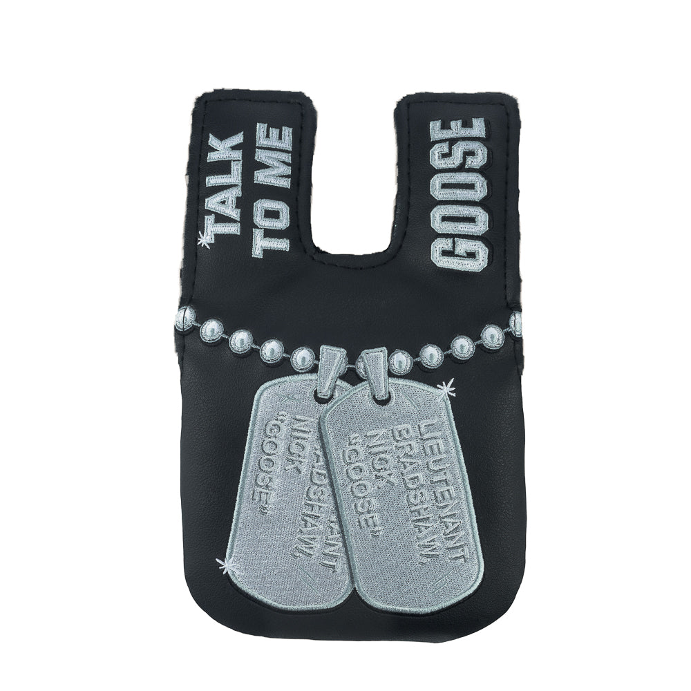 Rewind Golf x Top Gun Talk To Me Goose officially licensed small center shaft mallet putter golf headcover.