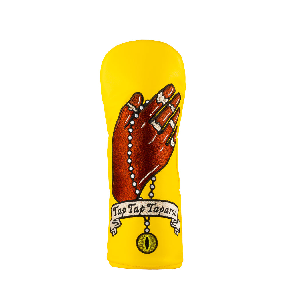 Happy Gilmore Taparoo yellow Chubbs Peterson hand fairway wood golf headcover.