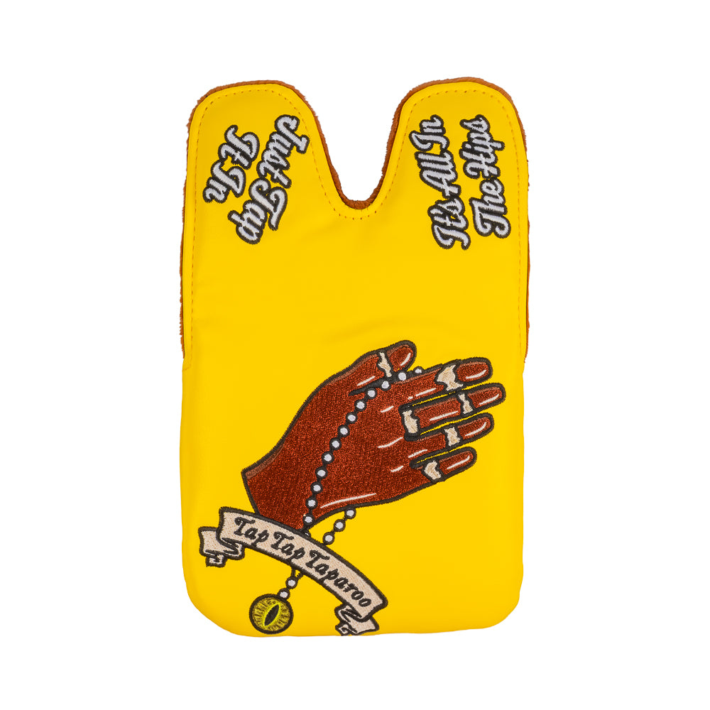 Happy Gilmore official Tap Tap Taparoo yellow center shaft xl mallet putter golf headcover.