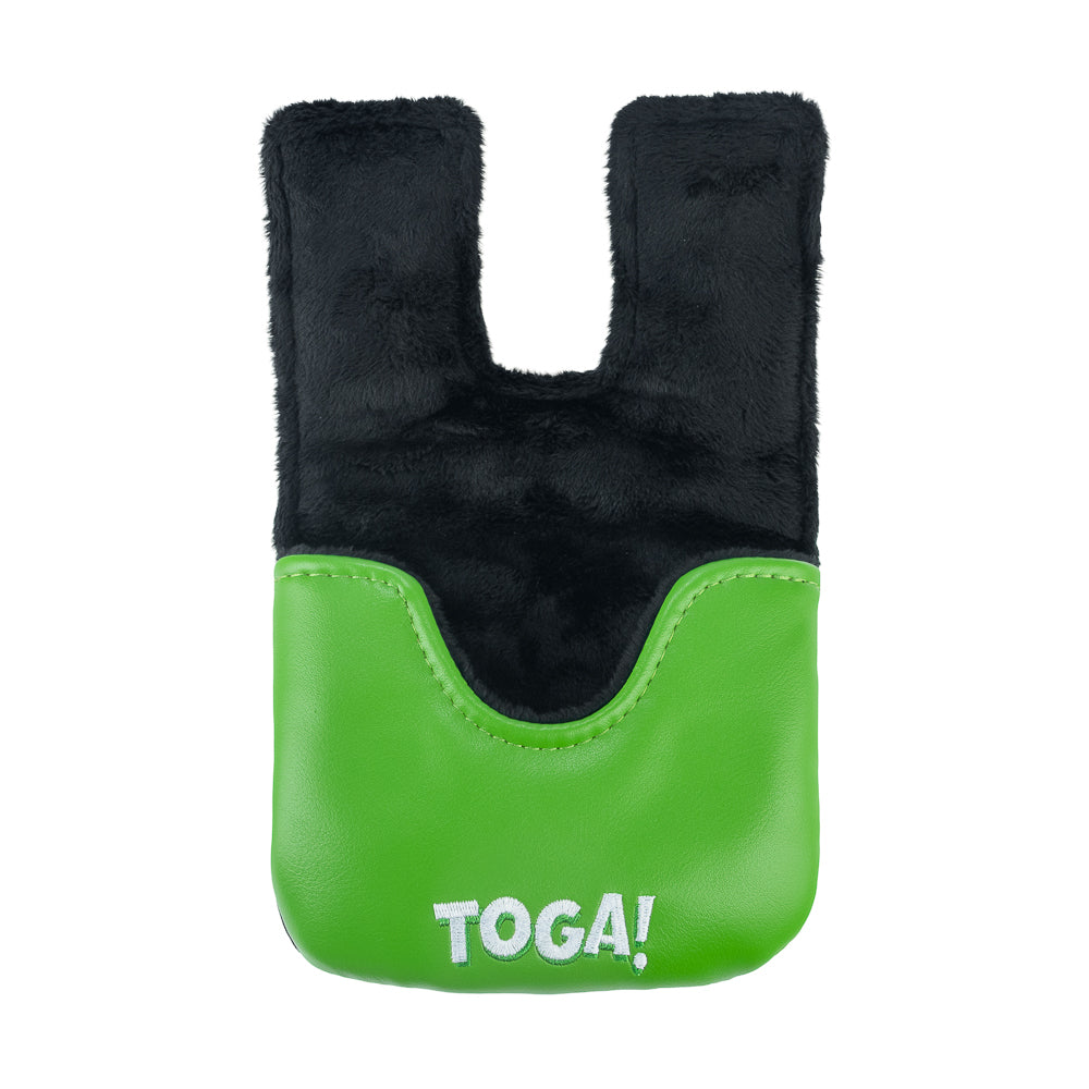 Rewind Golf x Animal House officially licensed green center shaft mallet golf headcover featuring embroidered toga character.
