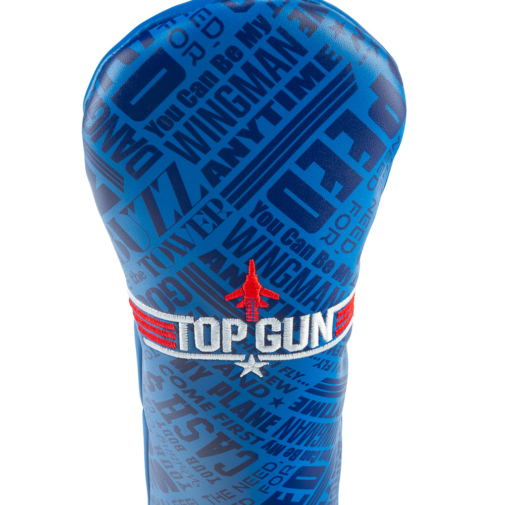 Rewind Golf x Top Gun official blue and red movie quotes hybrid golf headcover.