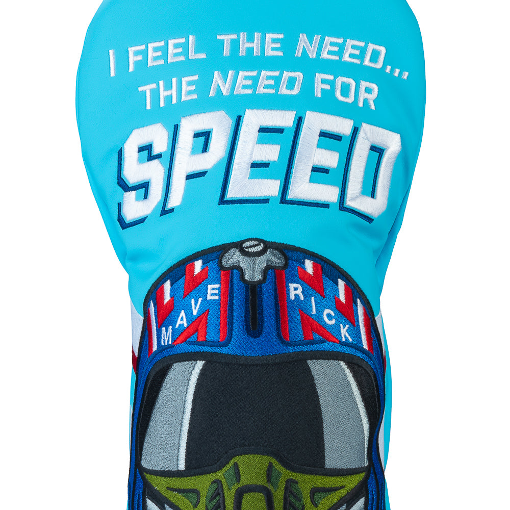 Rewind Golf x Top Gun officially licensed I feel the need  for speed blue golf driver headcover.