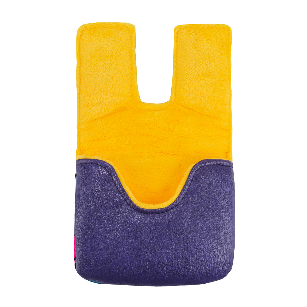 Rewind Golf x Happy Gilmore official Grandma themed purple and yellow center shaft mallet headcover.